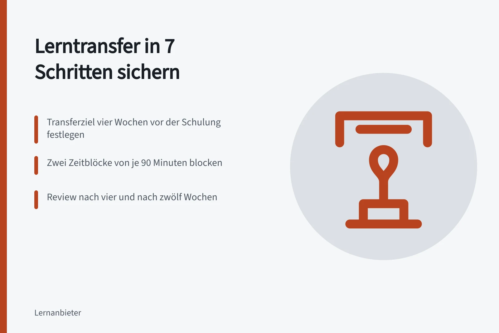 Sieben Schritte für Lerntransfer nach betrieblichen Schulungen